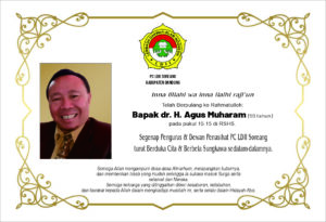 Berita Duka 22 Oktober 2024 : Almarhum dr. Agus Muharam, MM