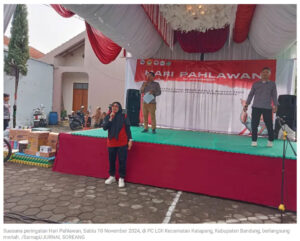 Kemeriahan Festival Anak Sholeh dan Peringatan Hari Pahlawan di Halaman Sekretariat PC LDII Katapang