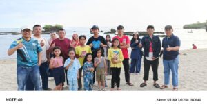 Tadabur Alam PC LDII Pangalengan di Pantai Sayang Heulang, Garut